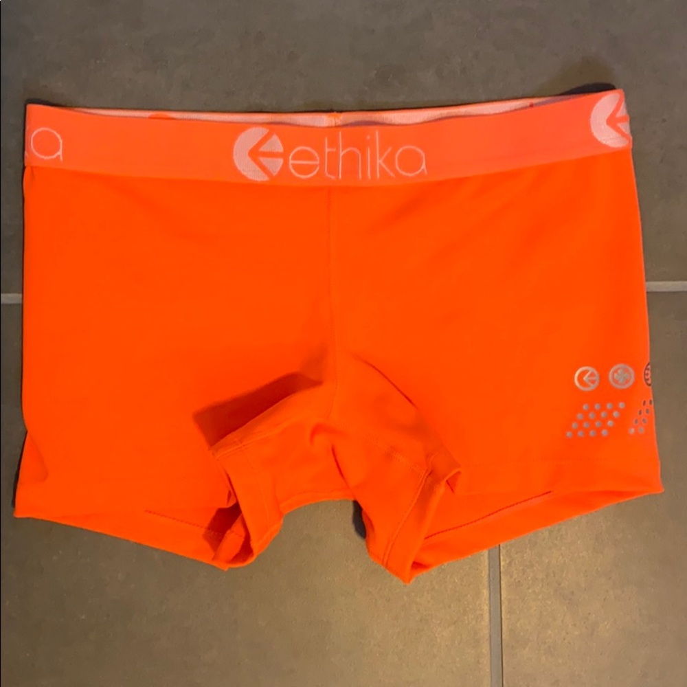 Ethika bright orange shorts